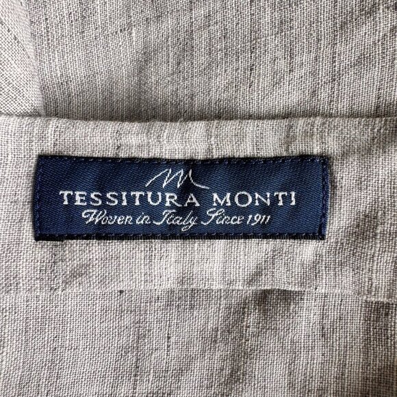 Suitsupply Slim Fit Tessitura Monti Pure Linen Long Sleeve Shirt Light Grey - Picture 10 of 11